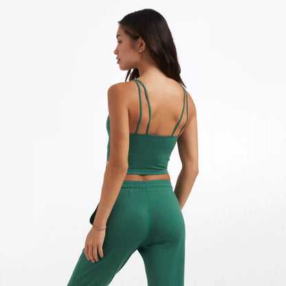 Halo Performance Crop | Cactus Heather