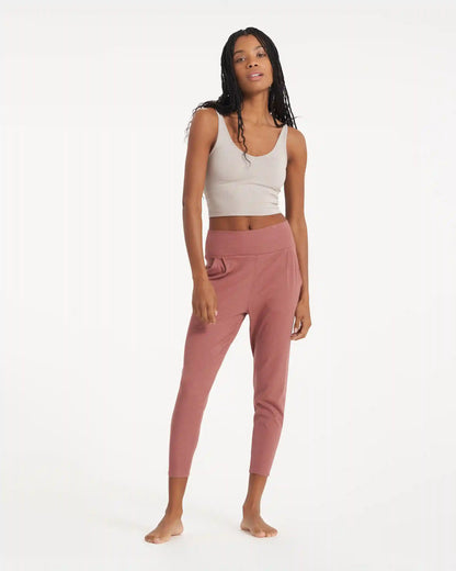 Halo Performance Crop | Oyster Heather