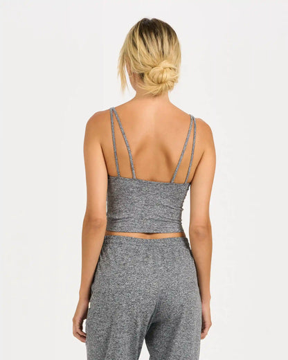 Halo Performance Crop | Heather Grey
