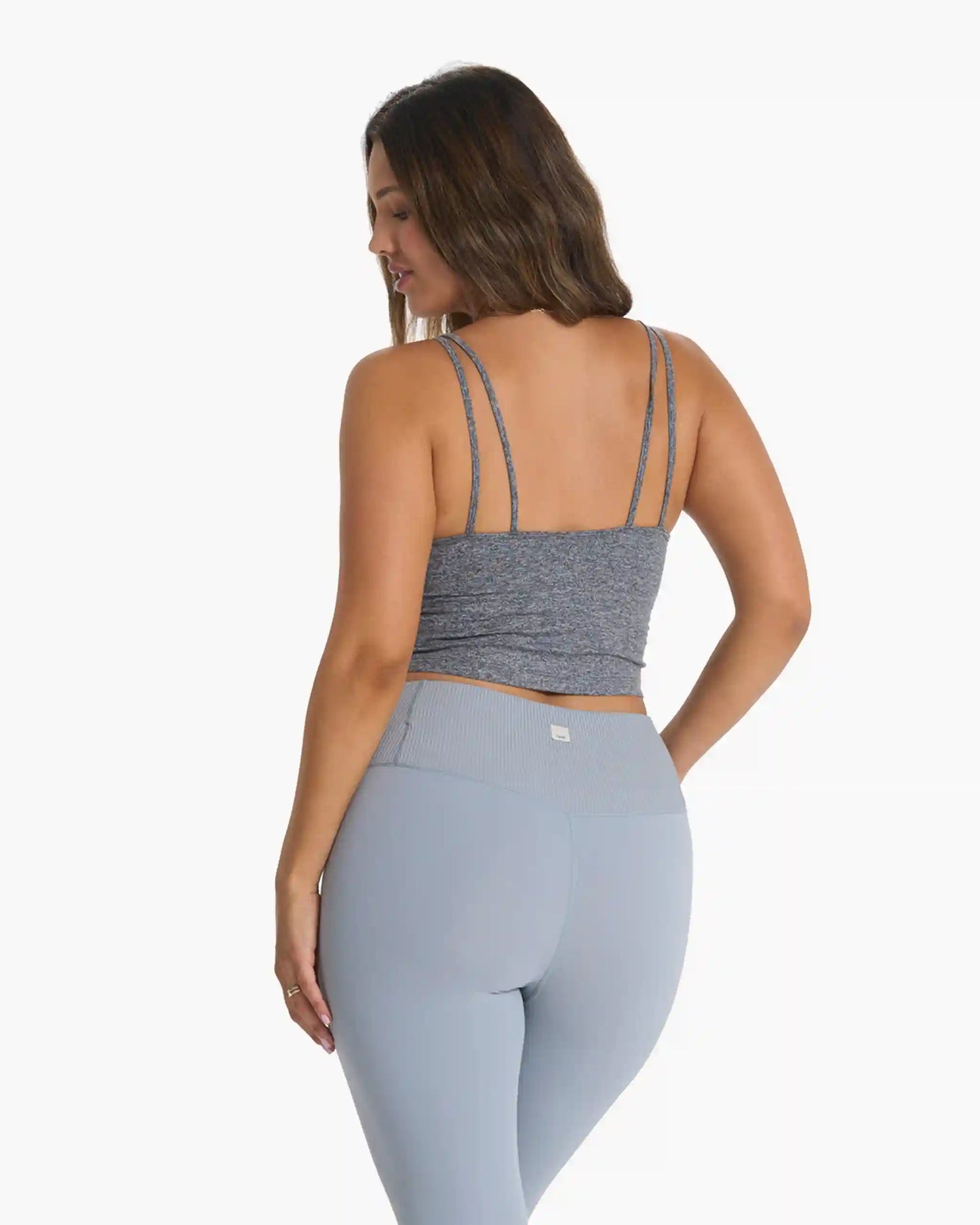Halo Performance Crop | Heather Grey