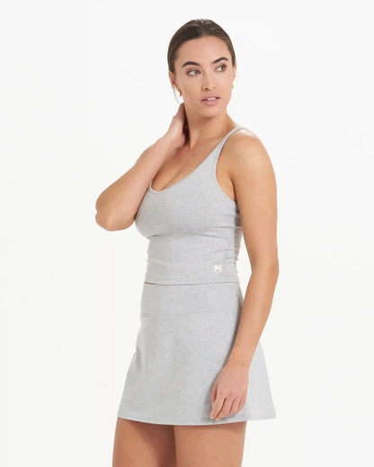 Halo Performance Crop | Pale Grey Heather