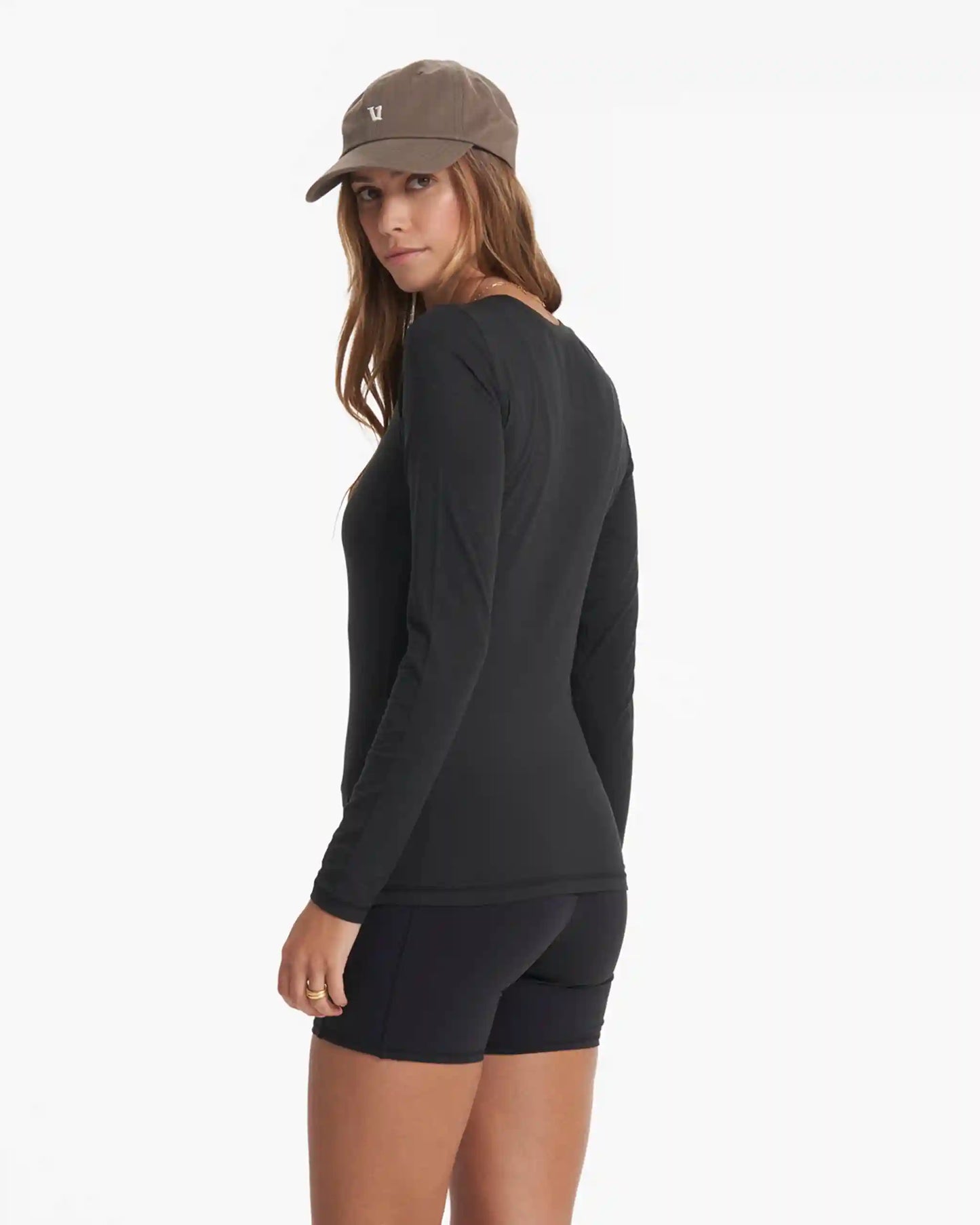 Long-Sleeve Lux Crew | Black Heather