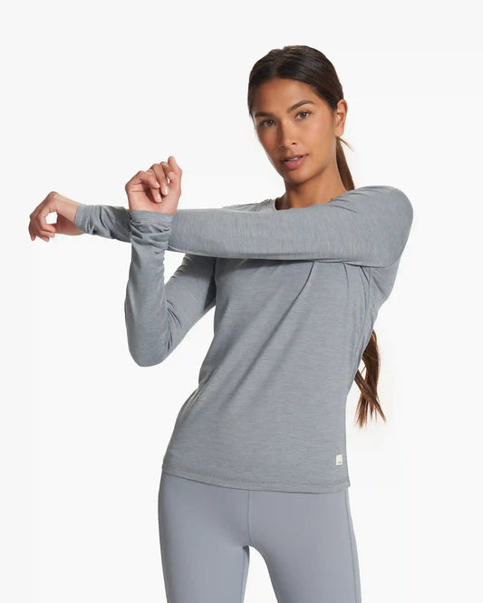 Long Sleeve Lux Crew | Flint Heather