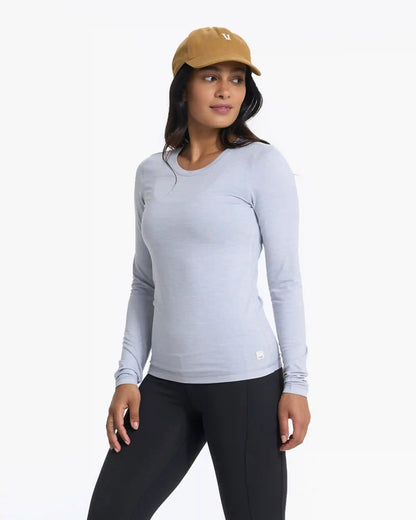 Long-Sleeve Lux Crew | Platinum Heather