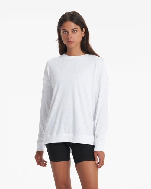 Long-Sleeve Sunrise Crew | White