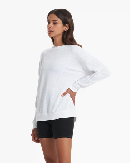 Long-Sleeve Sunrise Crew | White