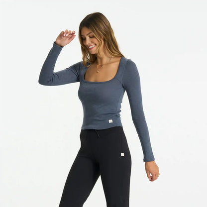 Long-Sleeve Sunrise Square Neck | Azure