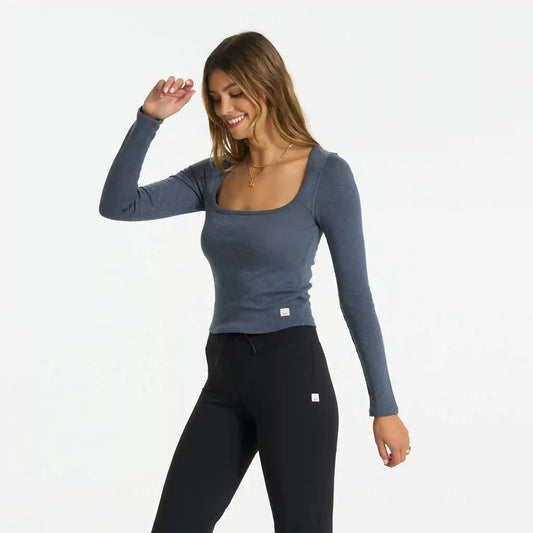Long-Sleeve Sunrise Square Neck | Azure