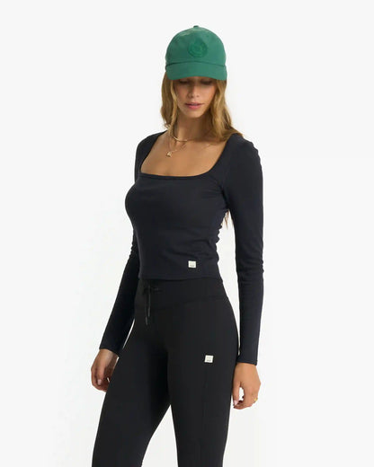 Long-Sleeve Sunrise Square Neck | Black