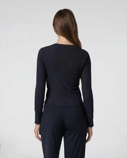 Long Sleeve Pose Cardigan | Black