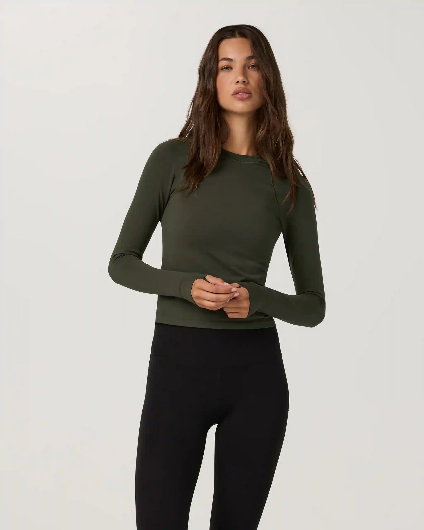 Long Sleeve Surge Seamless Tee | Army