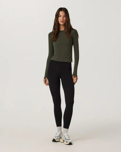 Long Sleeve Surge Seamless Tee | Army