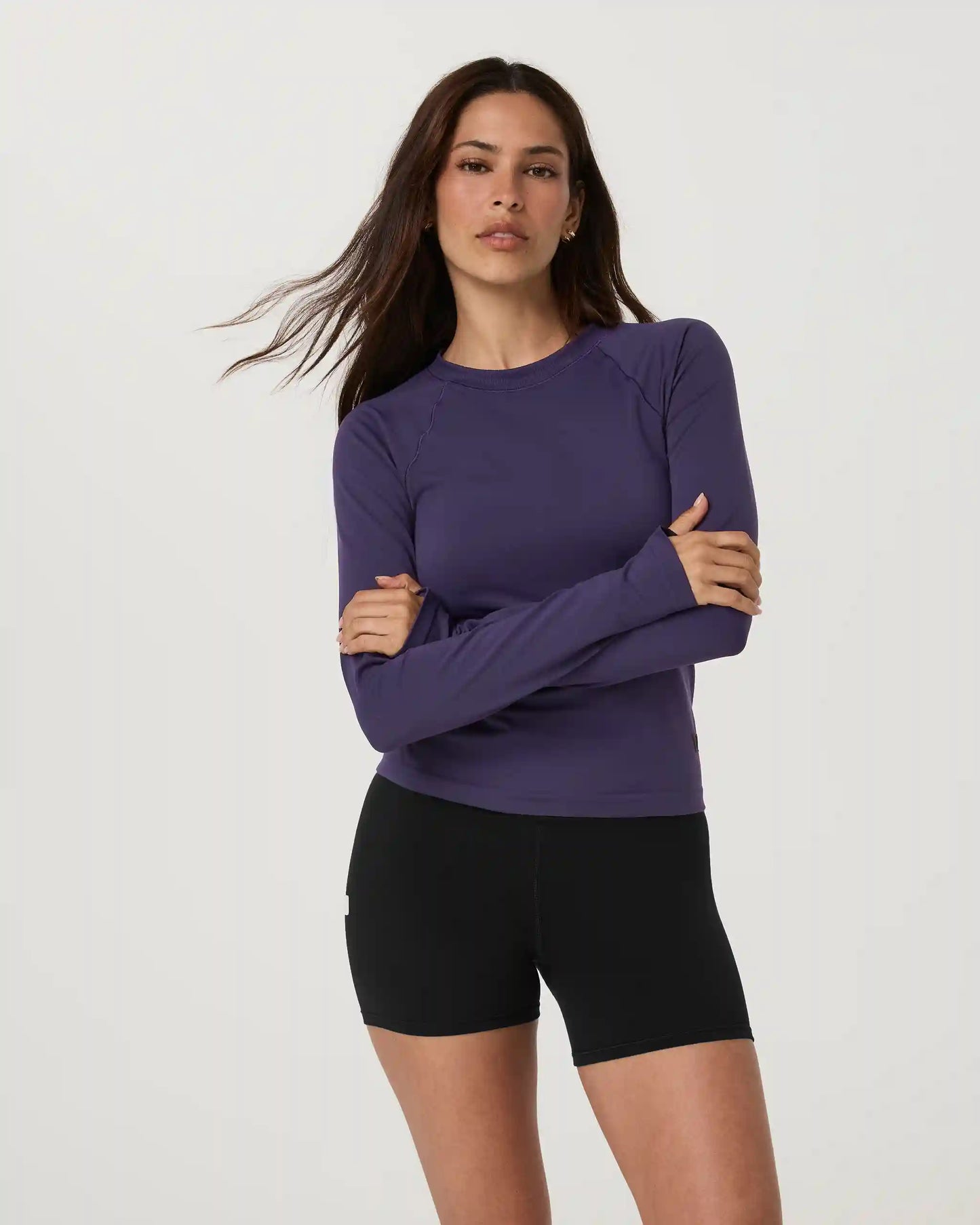 Long Sleeve Surge Seamless Tee | Velvet Violet