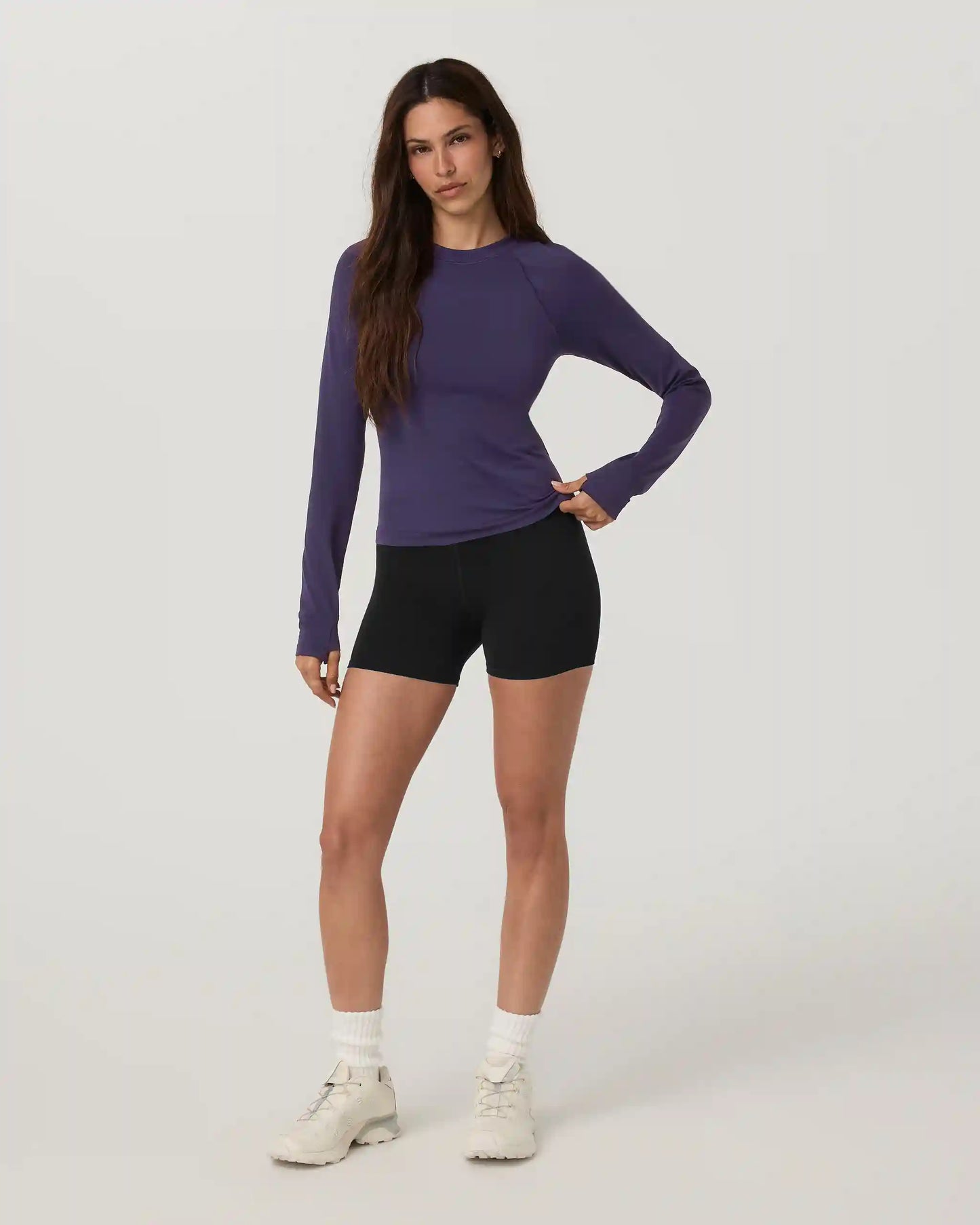 Long Sleeve Surge Seamless Tee | Velvet Violet