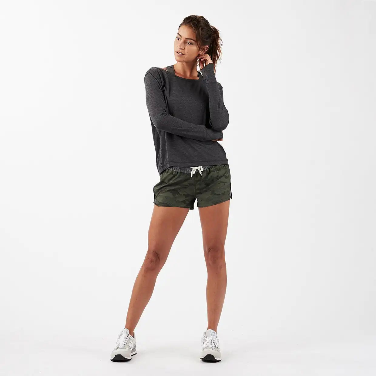 Lux Performance Long Sleeve Tee | Charcoal Heather