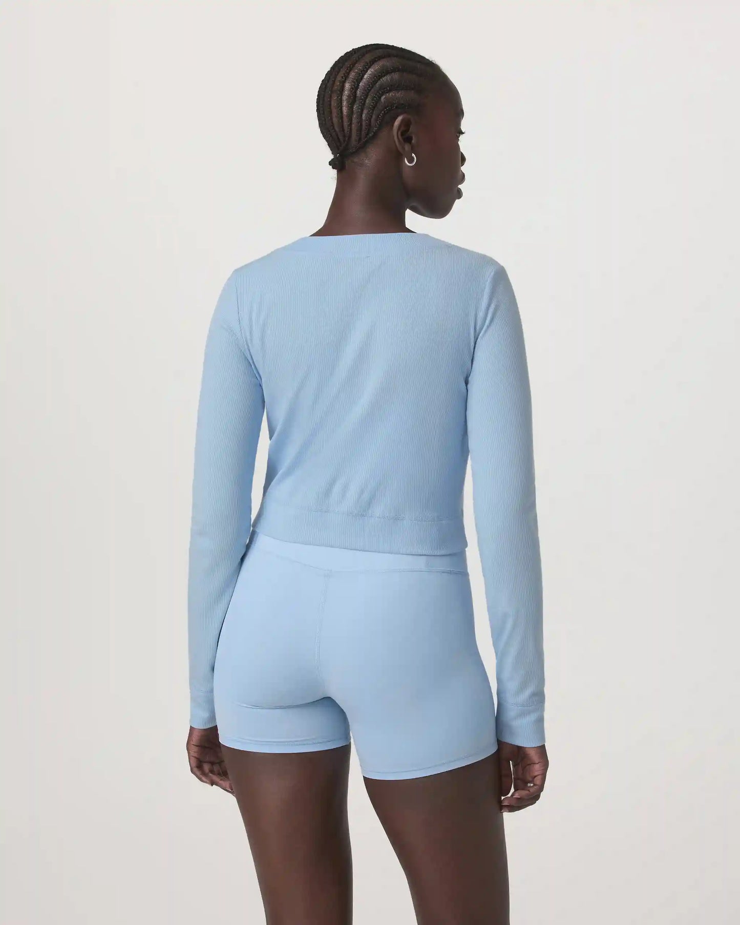 Long Sleeve Pose Mini Cardigan | Crystal Blue
