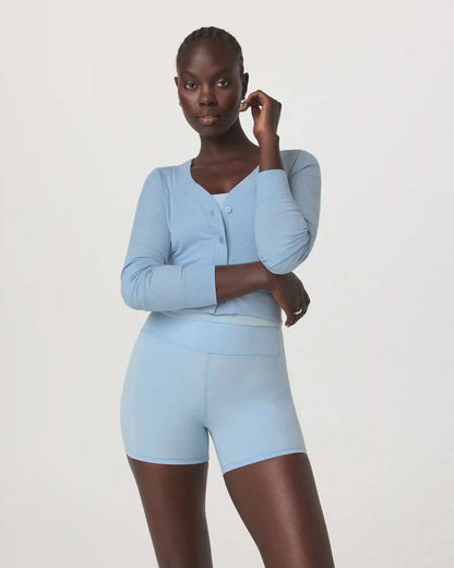 Long Sleeve Pose Mini Cardigan | Crystal Blue