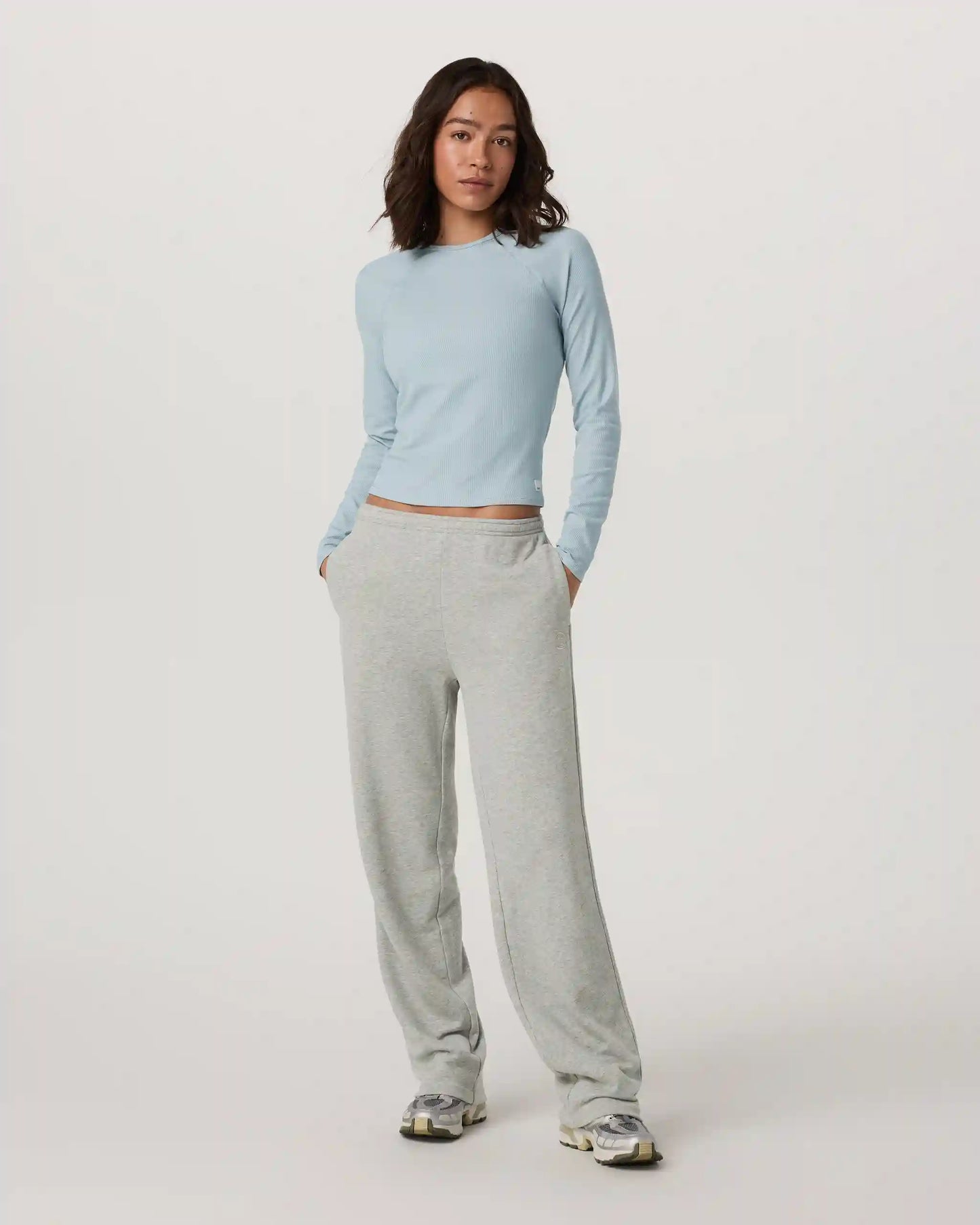 Long Sleeve Pose Crew | Blue Haze