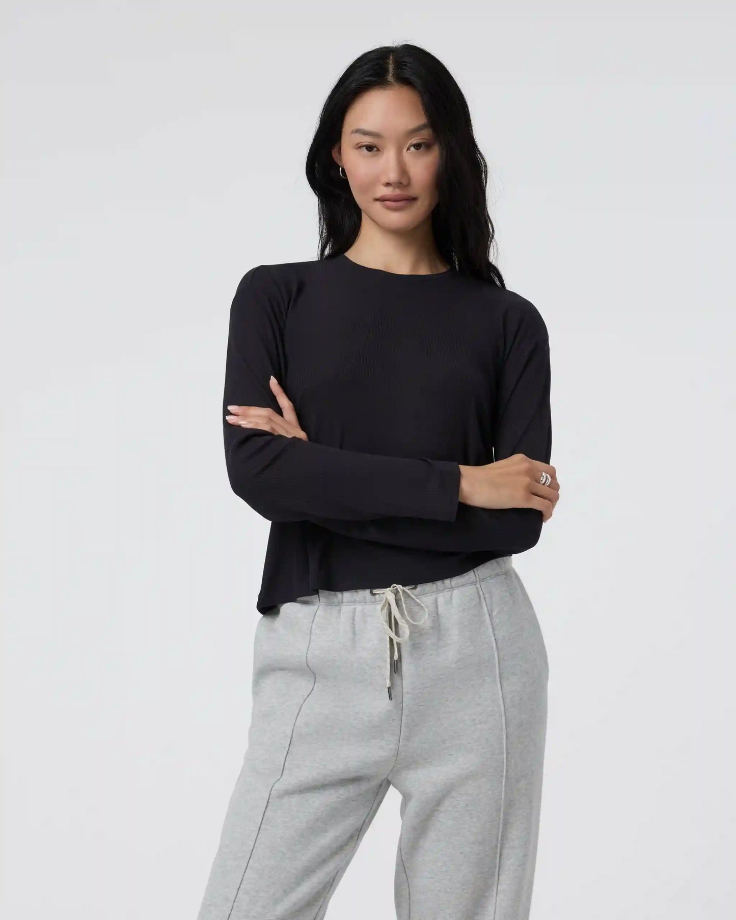 Long Sleeve Cove Relaxed Tee | Black