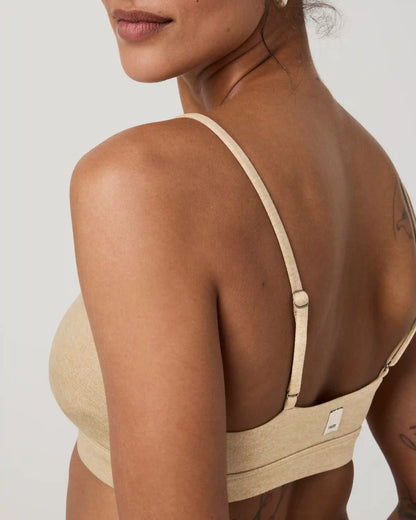 Halo Triangle Bra | Khaki Heather