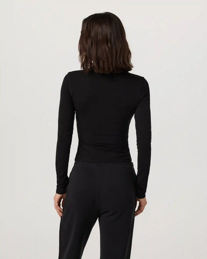Long Sleeve Tuvalu Henley | Black