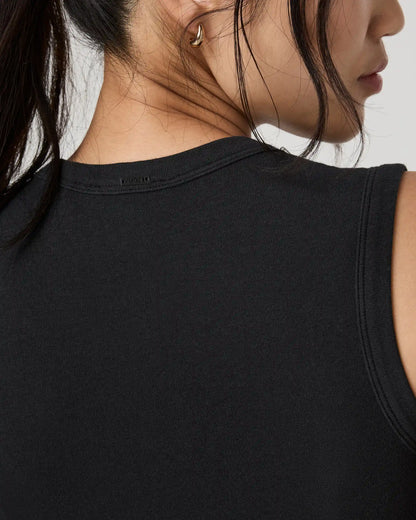 Everyday Cotton Stretch Tank | Black