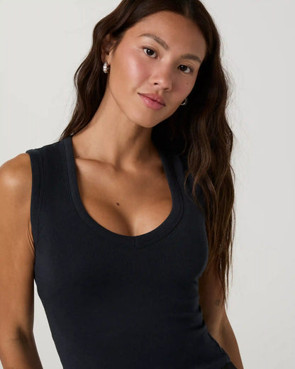 Everyday Cotton Stretch Tank | Ink