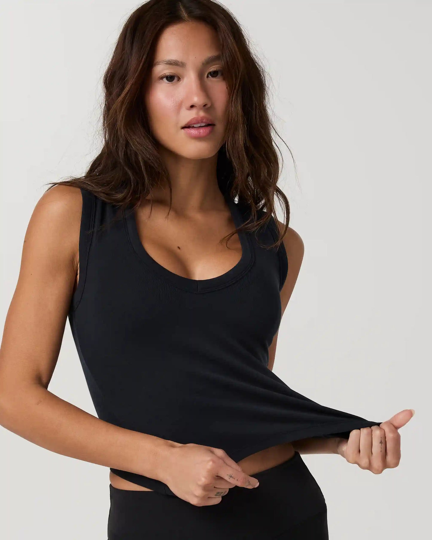 Everyday Cotton Stretch Tank | Ink