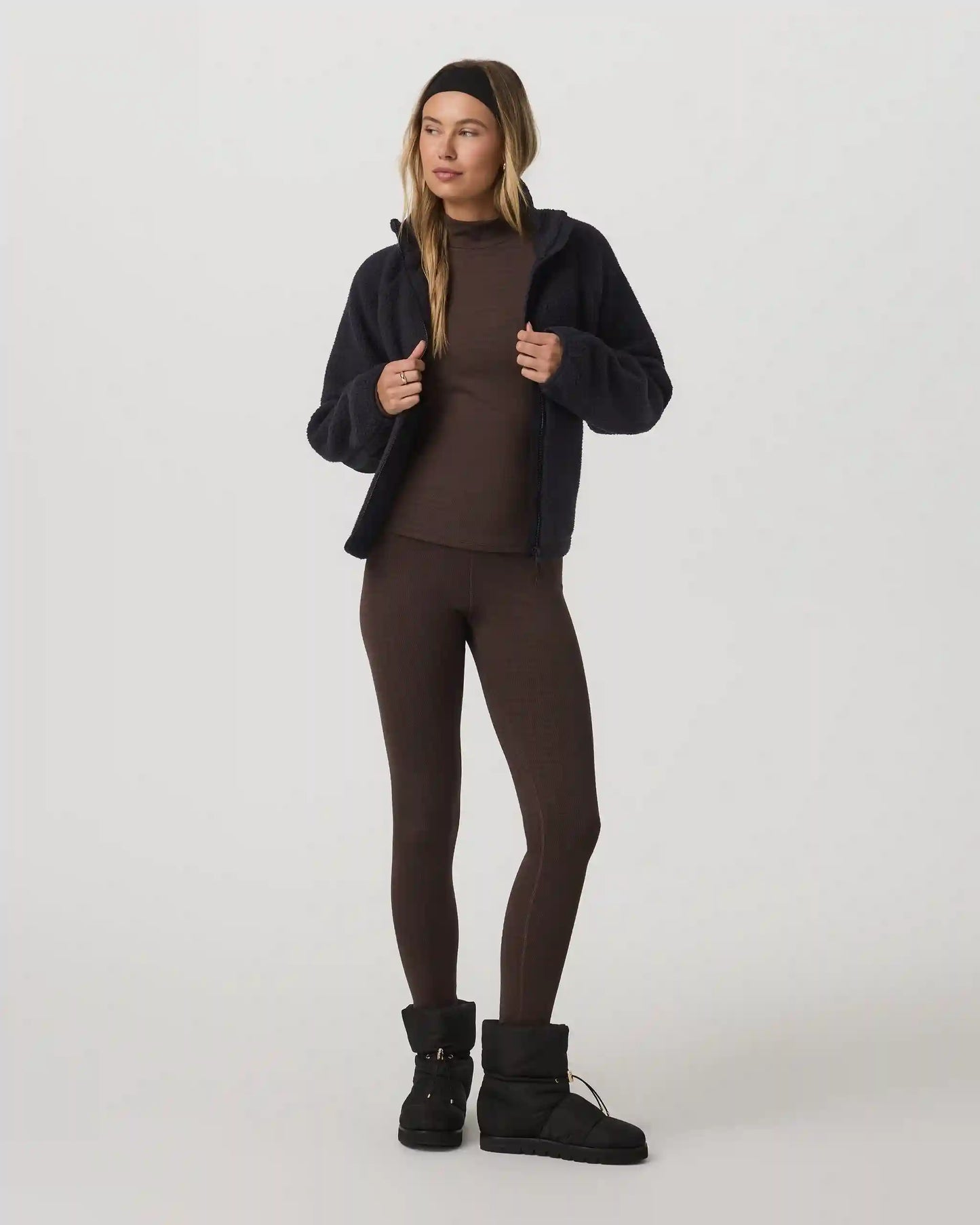 Long Sleeve Chilled Out Houndstooth Mock | Java Houndstooth