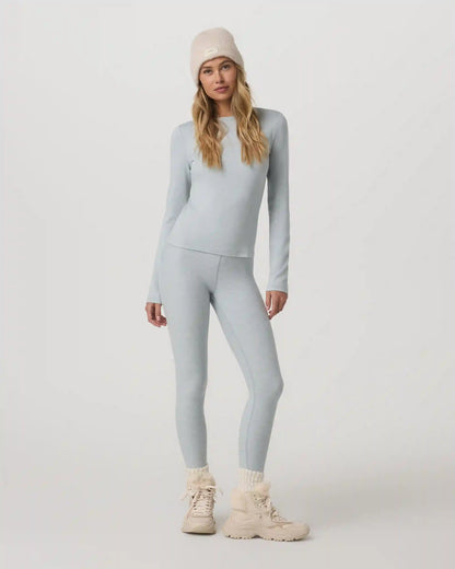 Long Sleeve Halo Essential Crew Tee | Blue Haze Heather