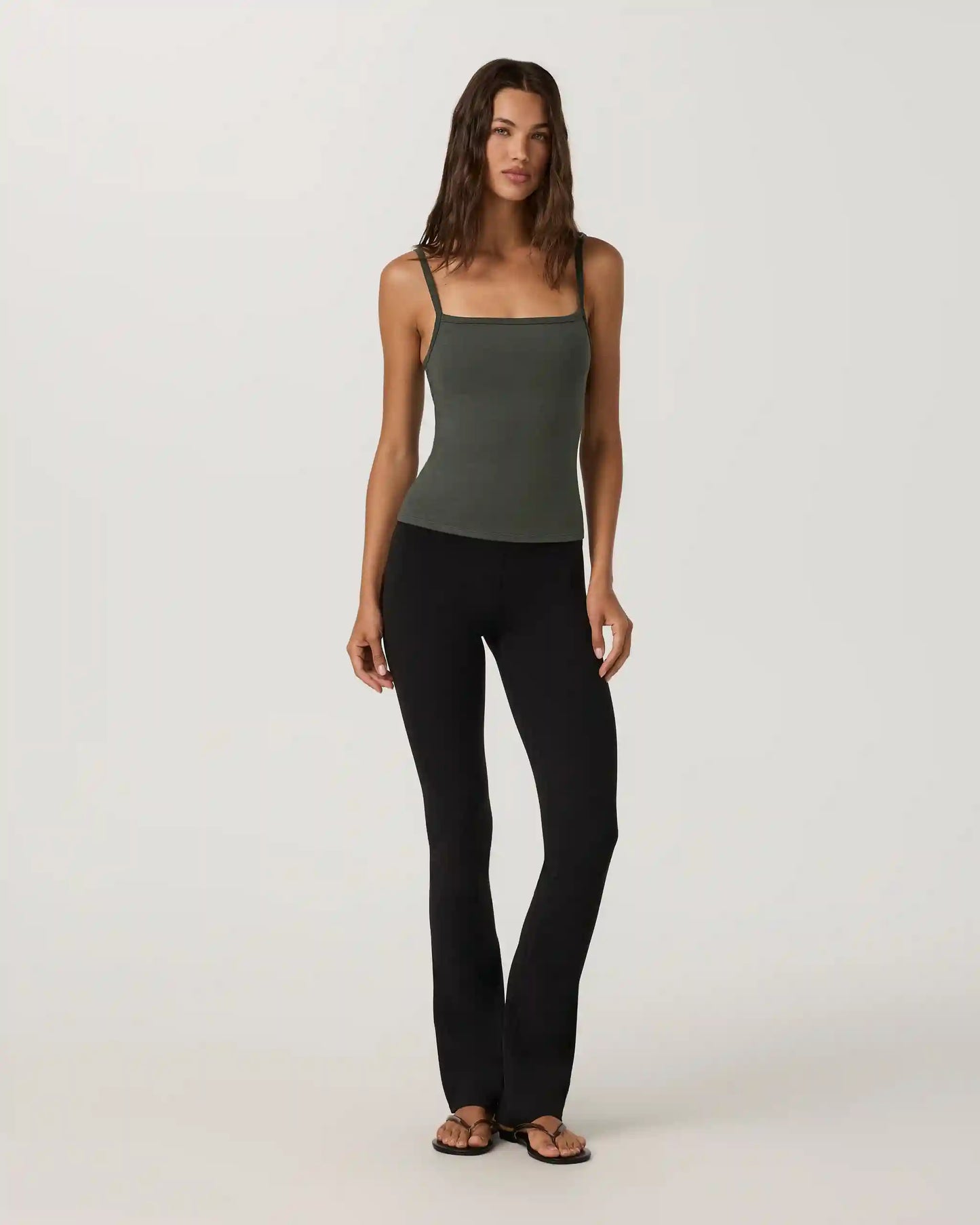 Elevation Square Neck Cami | Army Heather