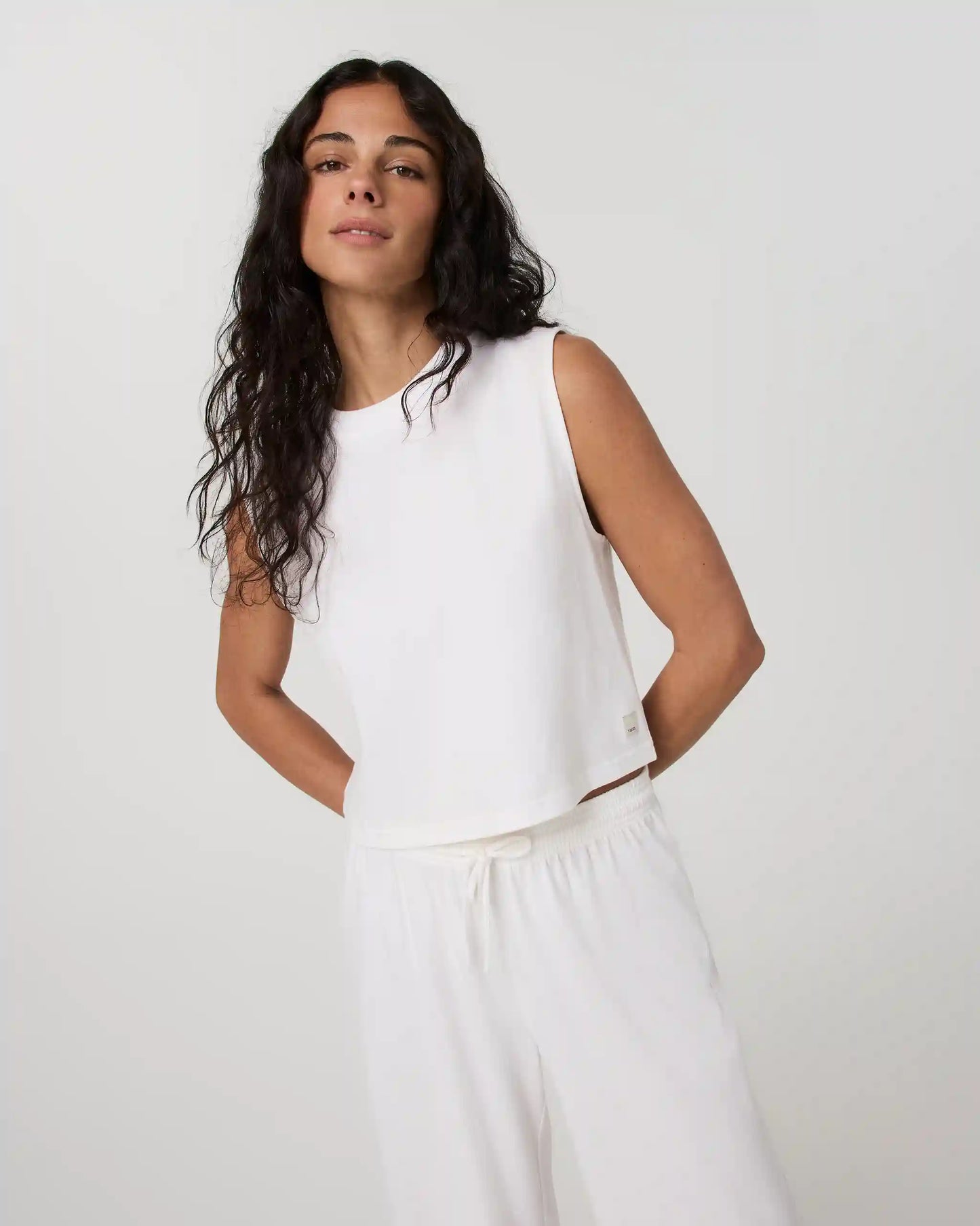Heavyweight Cotton Easy Tank | White