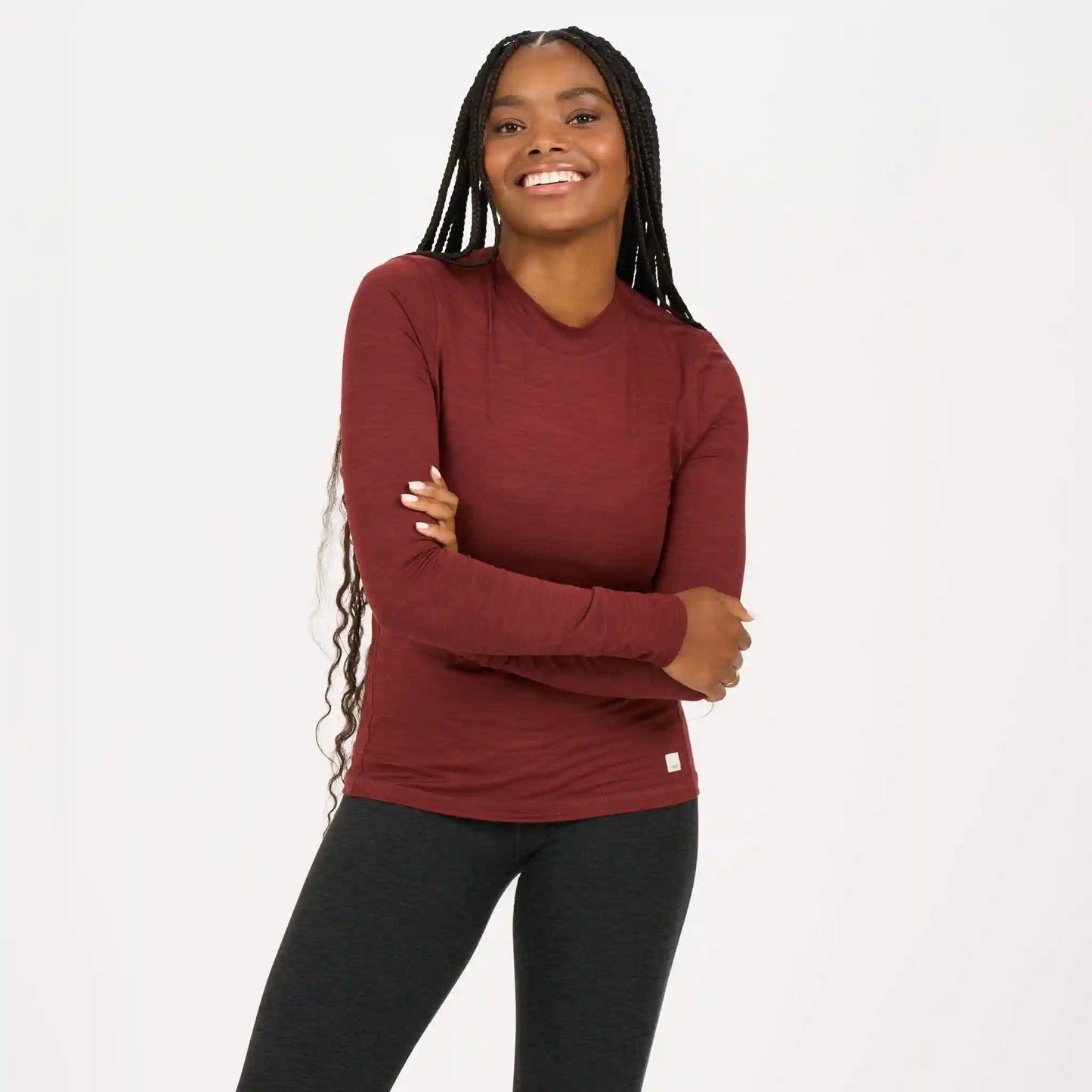 Long-Sleeve Lux Tee | Brick Heather