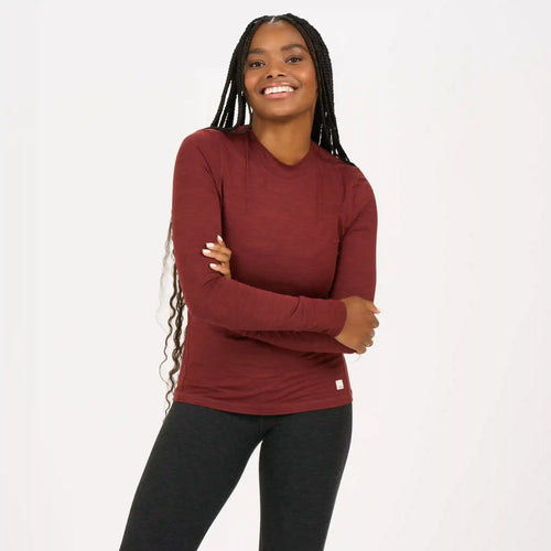 Long-Sleeve Lux Tee | Brick Heather