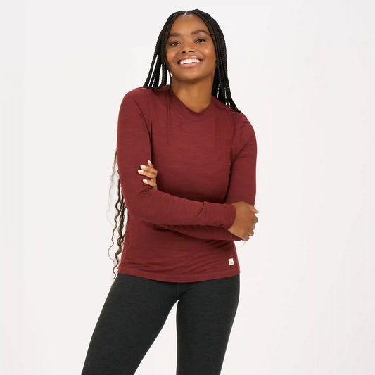 Long-Sleeve Lux Tee | Brick Heather