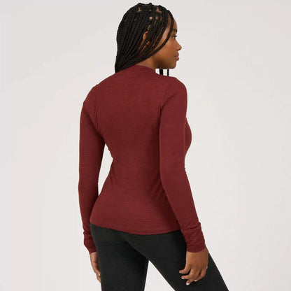 Long-Sleeve Lux Tee | Brick Heather