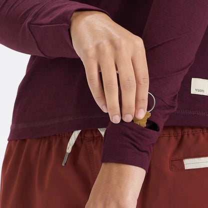 Long-Sleeve Lux Tee | Cerise Heather