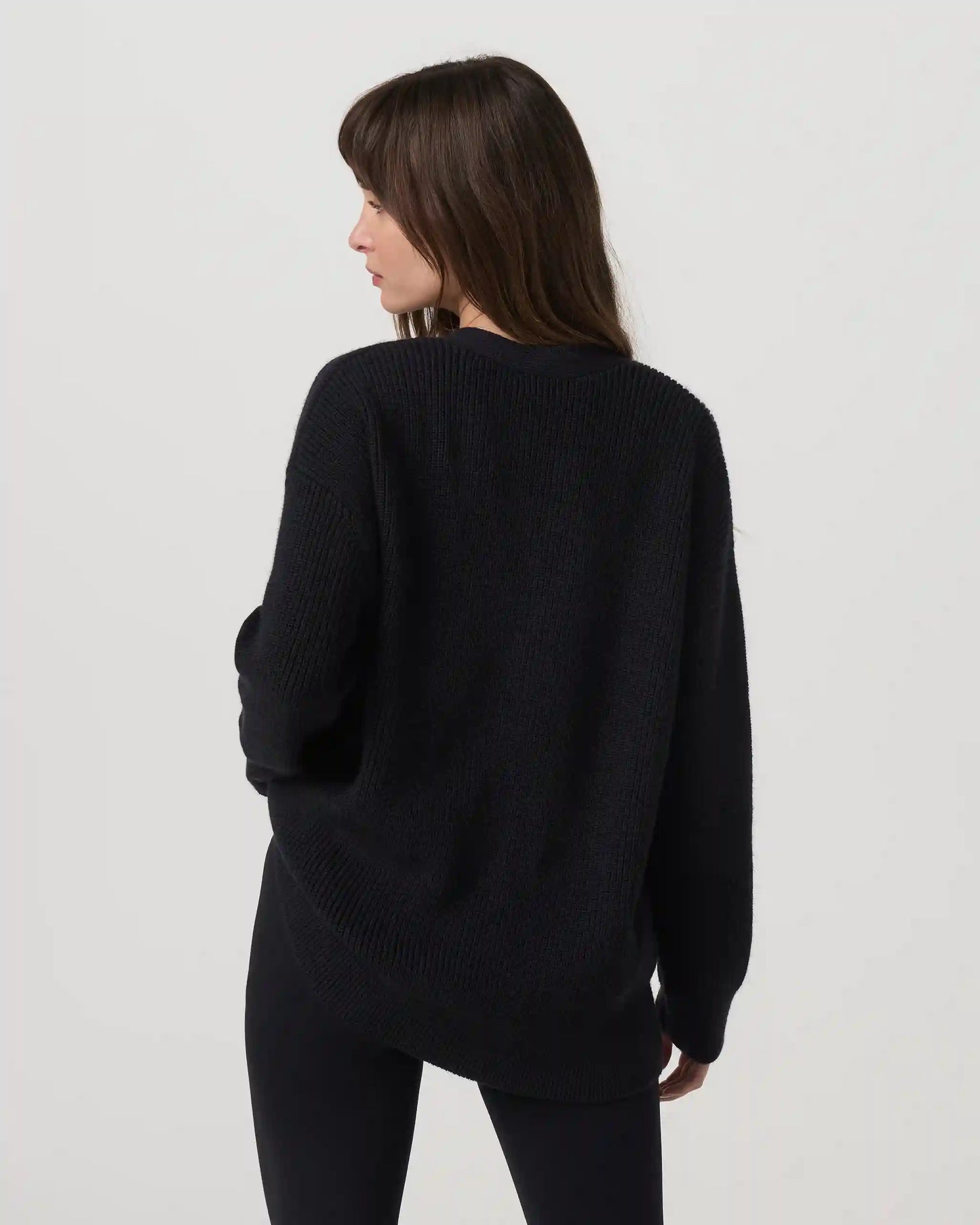 Alps Boyfriend Cardigan | Black