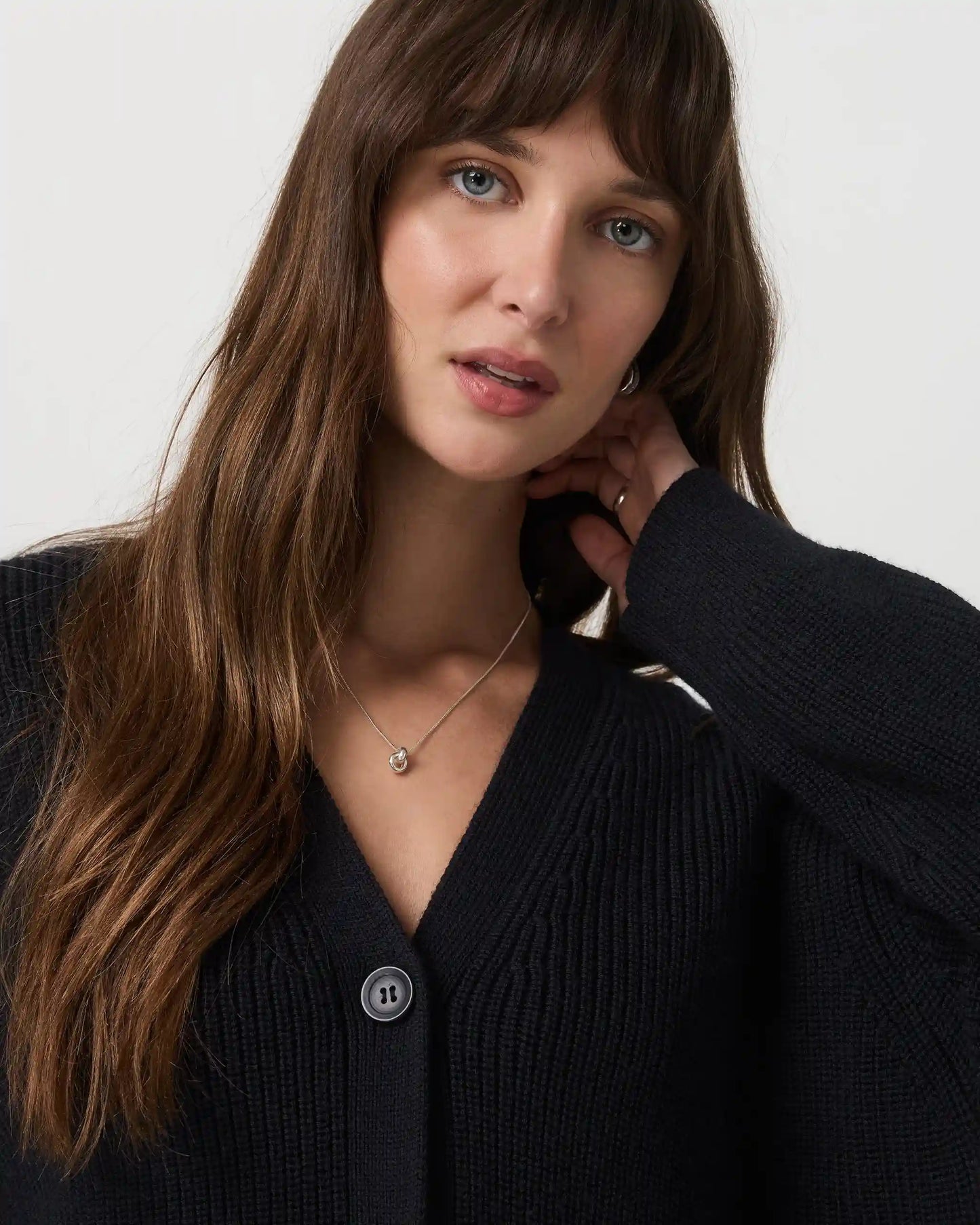 Alps Boyfriend Cardigan | Black