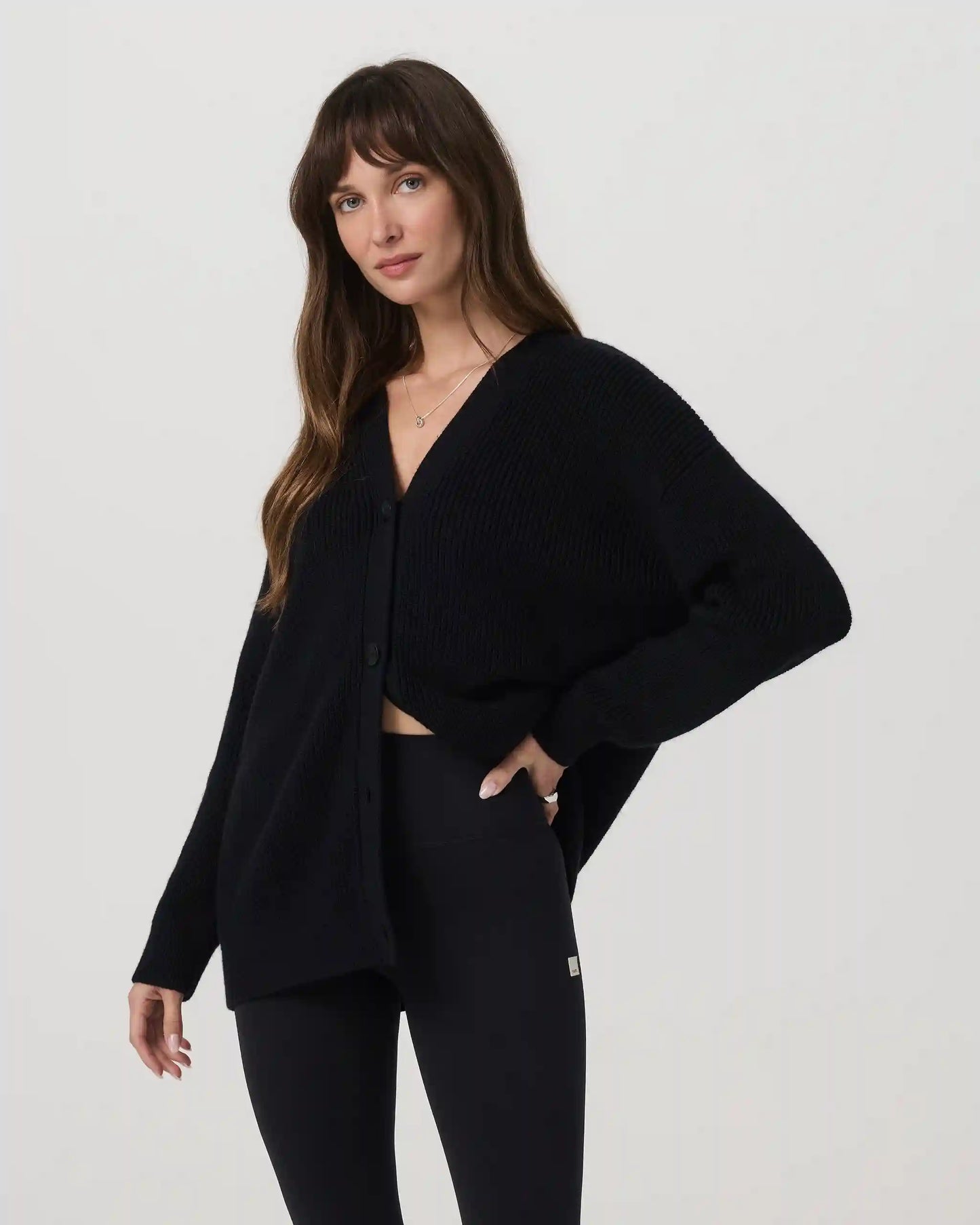 Alps Boyfriend Cardigan | Black