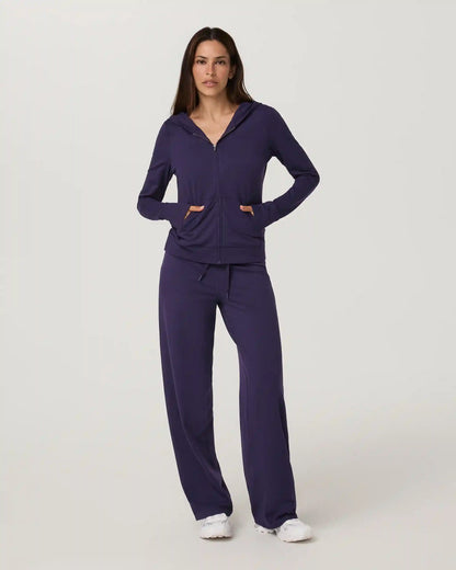 Halo Mini Full Zip Hoodie - Long | Velvet Violet