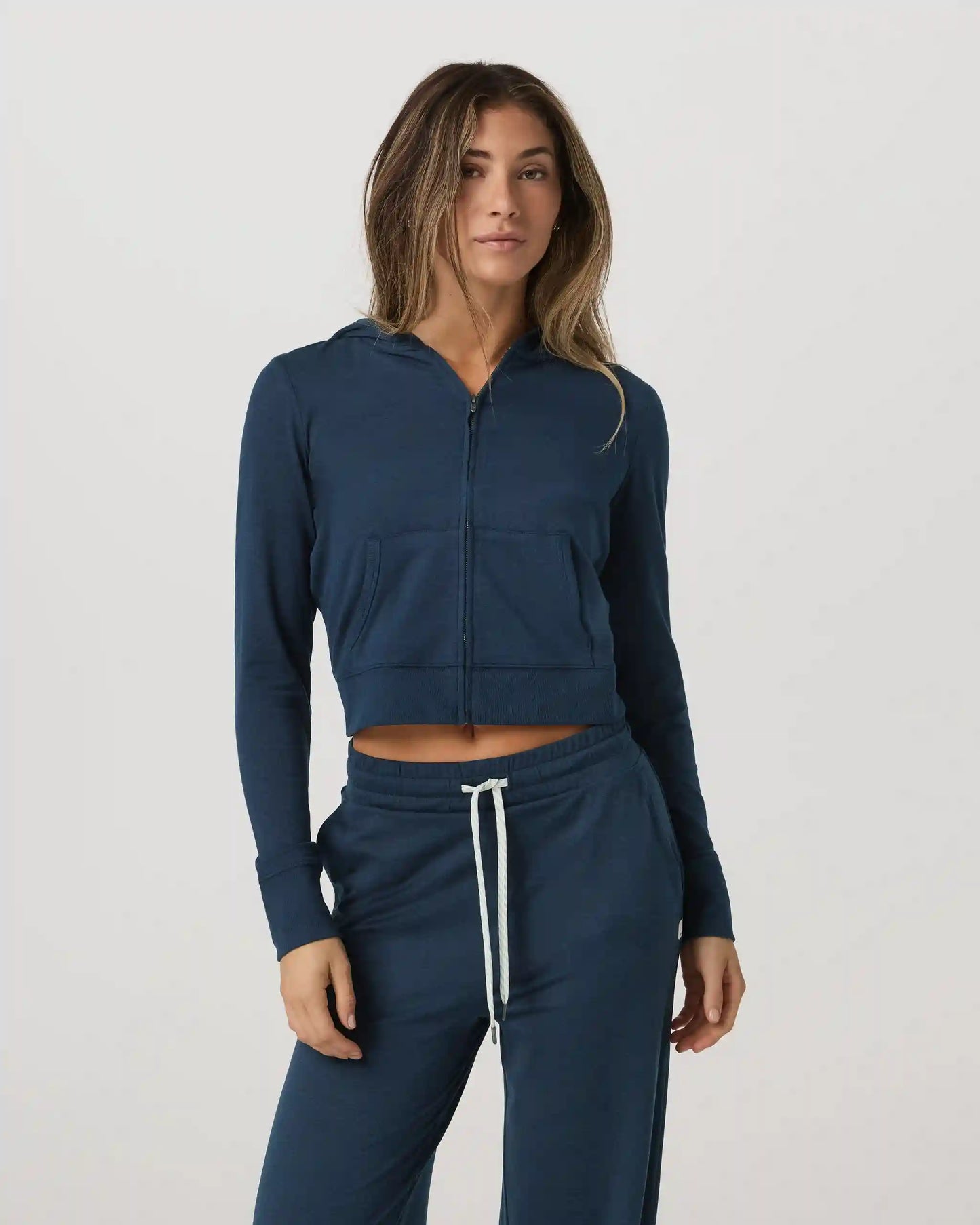 Halo Mini Full Zip Hoodie | Blue Coast Heather