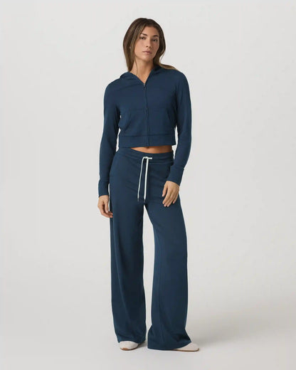 Halo Mini Full Zip Hoodie | Blue Coast Heather