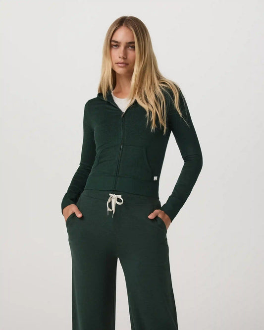 Halo Mini Full Zip Hoodie | Evergreen Heather