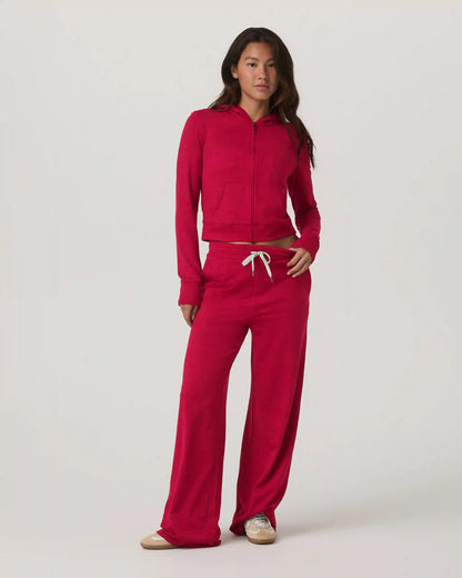 Halo Essential Wideleg Pant | Strawberry Heather