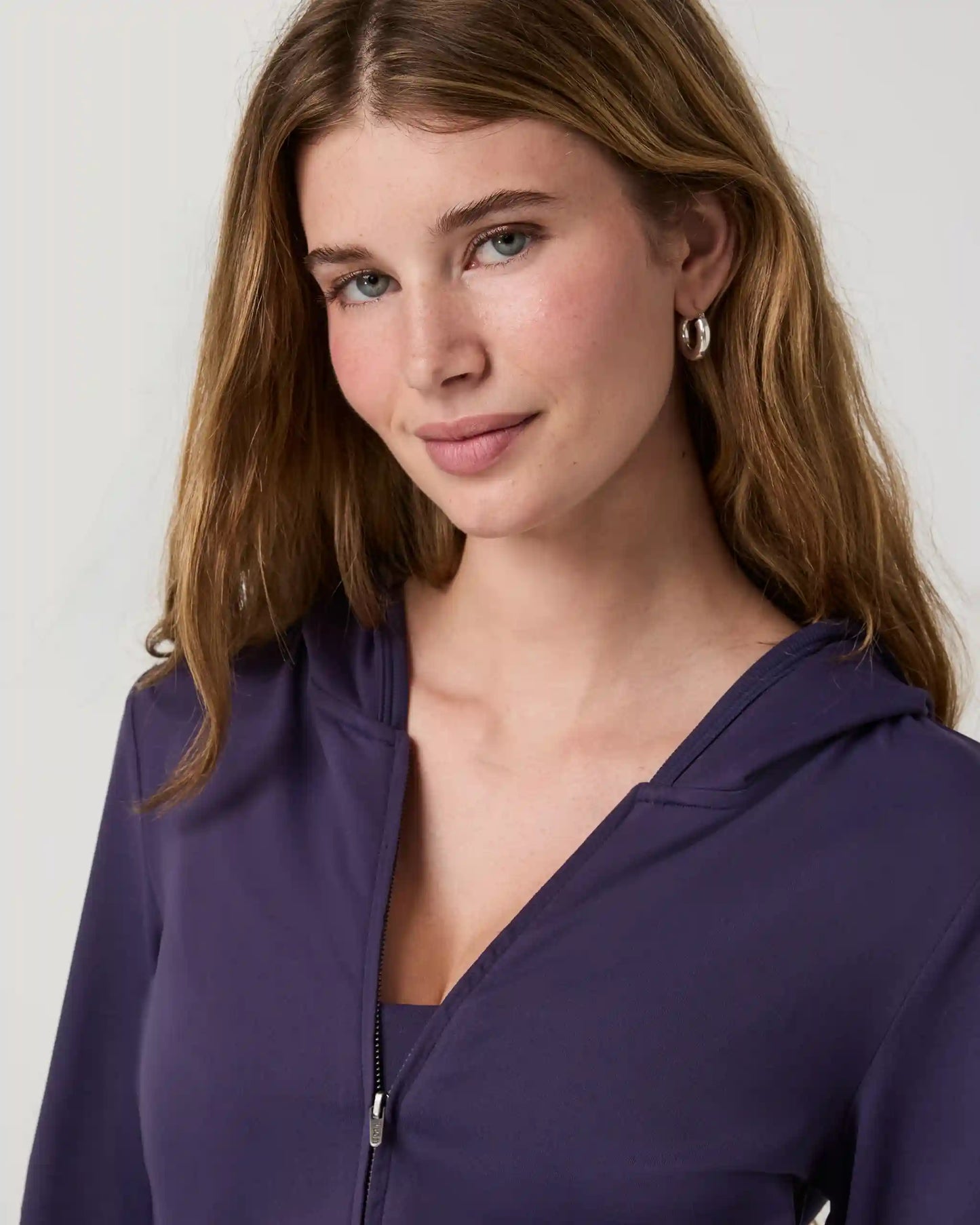 Halo Mini Full Zip Hoodie | Velvet Violet