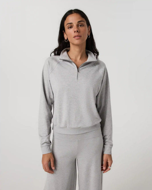 Halo Half Zip | Pale Grey Heather