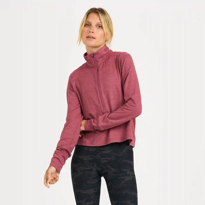 Crescent Half Zip | Desert Rose Heather