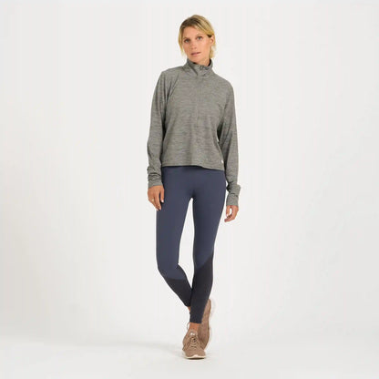 Crescent Half Zip | Heather Grey
