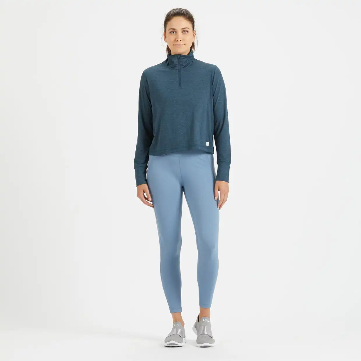 Crescent Half Zip | Indigo Heather